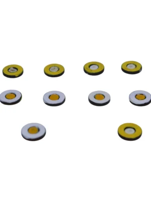 מגנט צהוב לבן 2 עיגולים (10 יח')