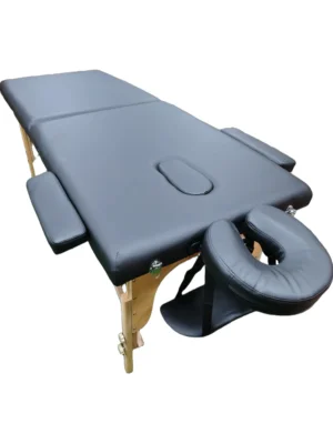 מיטה עץ מתקפלת 70*180 WT221A פינות ישרות + מדף לידיים -שחור
